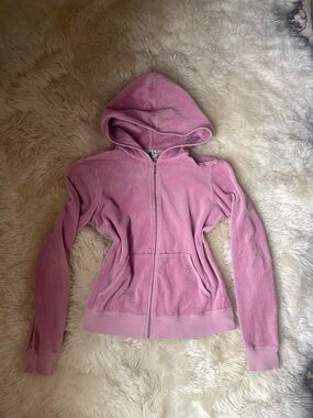 Vintage | rare juicy couture velour lavender zip up hoodie